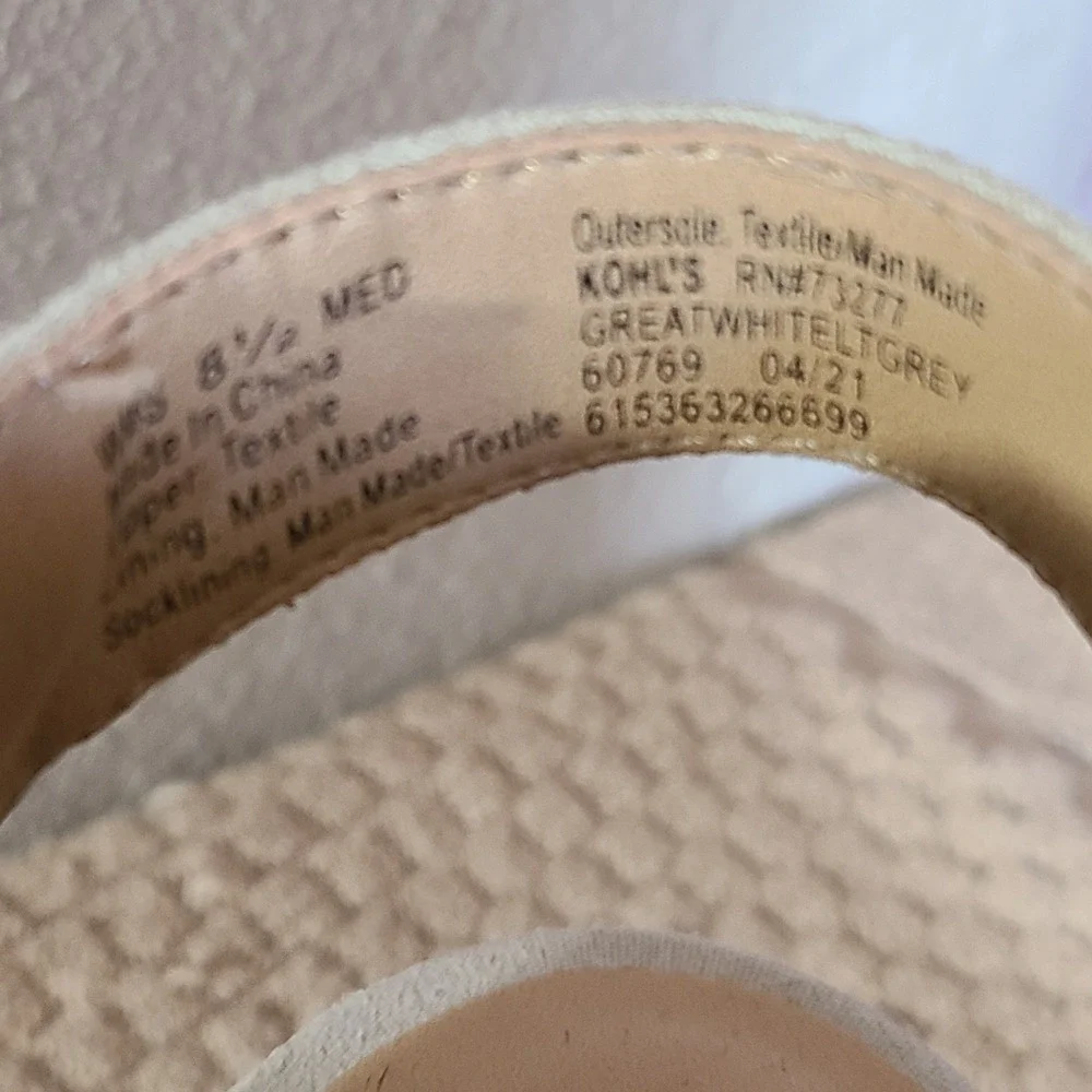 Sonoma Goods For Life Wedge Sandals Women 8.5 Perforated Peep Toe Slingback